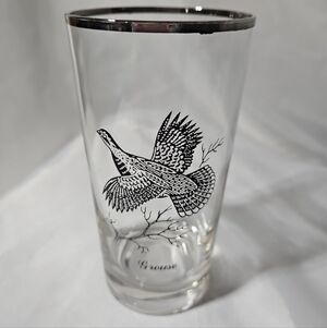 Vintage Federal Glass Highball Glass Grouse From The Sportsman Series 5.5"